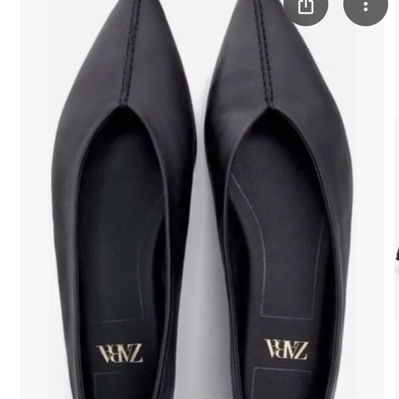 Zara Black Pointed Flats - Picture 1 of 10